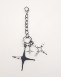 Angel Çanta Aksesuar Füme Sarkaç Süs Üç Metalli Model - Angel Çanta Aksesuar