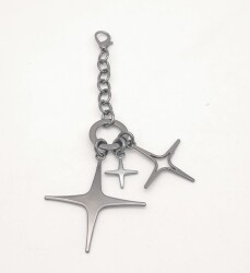 Angel Çanta Aksesuar Füme Sarkaç Süs Üç Metalli Model - 2