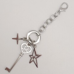 Angel Çanta Aksesuar Gümüş Renk Anahtarlı Çanta Süsü - 3