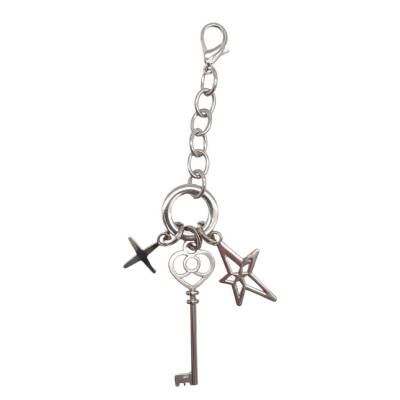 Angel Çanta Aksesuar Gümüş Renk Anahtarlı Çanta Süsü - 1