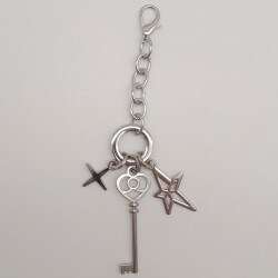 Angel Çanta Aksesuar Gümüş Renk Anahtarlı Çanta Süsü - 2