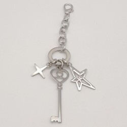 Angel Çanta Aksesuar Gümüş Renk Anahtarlı Çanta Süsü - 4