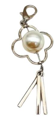 Angel Çanta Aksesuar Gümüş Renk Çanta Süsü (Yonca İnci Boncuklu) - 1