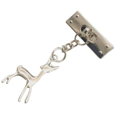 Angel Çanta Aksesuar Gümüş Renk Geyik Model Çanta Süsü - 2