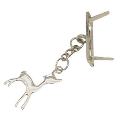 Angel Çanta Aksesuar Gümüş Renk Geyik Model Çanta Süsü - 3