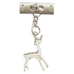 Angel Çanta Aksesuar Gümüş Renk Geyik Model Çanta Süsü - Angel Çanta Aksesuar