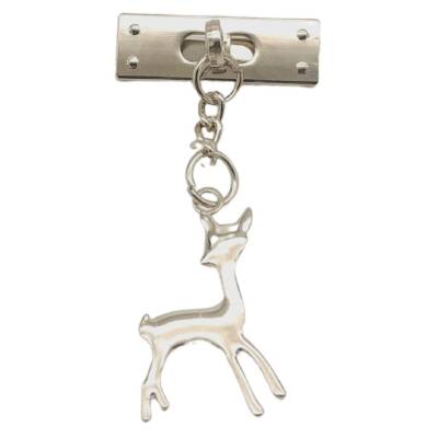 Angel Çanta Aksesuar Gümüş Renk Geyik Model Çanta Süsü - 1