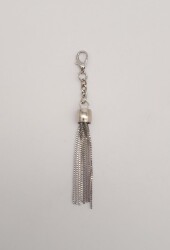 Angel Çanta Aksesuar Gümüş Renk Püskül Süs - Angel Çanta Aksesuar