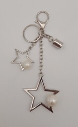 Angel Çanta Aksesuar Gümüş Sarkaç Süs İncili Kapsüllü - Angel Çanta Aksesuar