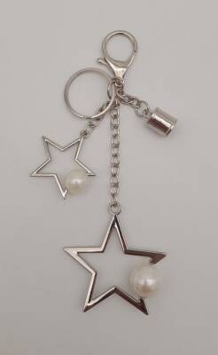 Angel Çanta Aksesuar Gümüş Sarkaç Süs İncili Kapsüllü - 1