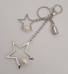 Angel Çanta Aksesuar Gümüş Sarkaç Süs İncili Kapsüllü - 3