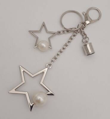 Angel Çanta Aksesuar Gümüş Sarkaç Süs İncili Kapsüllü - 3