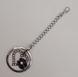 Angel Çanta Aksesuar Gümüş Sarkaç Süs Kalpli Model - 2