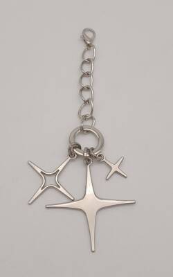 Angel Çanta Aksesuar Gümüş Sarkaç Süs Üç Metalli Model - 1