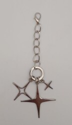 Angel Çanta Aksesuar Gümüş Sarkaç Süs Üç Metalli Model - 2