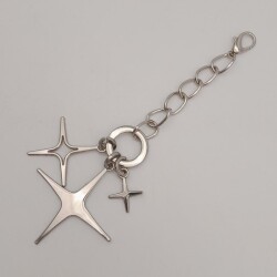 Angel Çanta Aksesuar Gümüş Sarkaç Süs Üç Metalli Model - 3