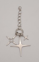 Angel Çanta Aksesuar Gümüş Sarkaç Süs Üç Metalli Model - Angel Çanta Aksesuar