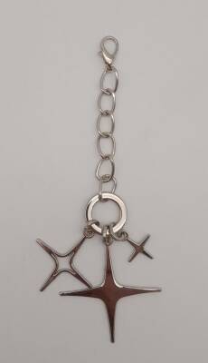 Angel Çanta Aksesuar Gümüş Sarkaç Süs Üç Metalli Model - 2