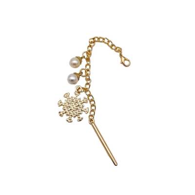 Angel Çanta Aksesuar Kar Tanesi Light Gold Sarkaç Süs 20 Cm - 1