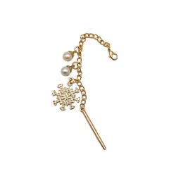 Angel Çanta Aksesuar Kar Tanesi Light Gold Sarkaç Süs 20 Cm - Angel Çanta Aksesuar