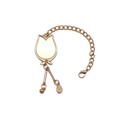 Angel Çanta Aksesuar Lale Light Gold Sarkaç Süs 22 Cm - Angel Çanta Aksesuar