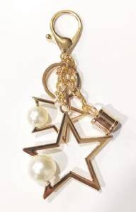 Angel Çanta Aksesuar Light Gold İncili Süs Kapsüllü - 1