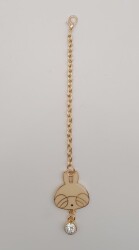 Angel Çanta Aksesuar Light Gold Kitty Sarkaç Süs Bej Renk - Angel Çanta Aksesuar