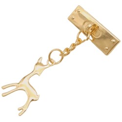 Angel Çanta Aksesuar Light Gold Renk Geyik Model Çanta Süsü - 3