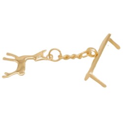 Angel Çanta Aksesuar Light Gold Renk Geyik Model Çanta Süsü - 4