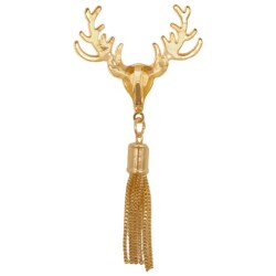 Angel Çanta Aksesuar Light Gold Renk Püsküllü Geyik Model Çanta Süsü - 3