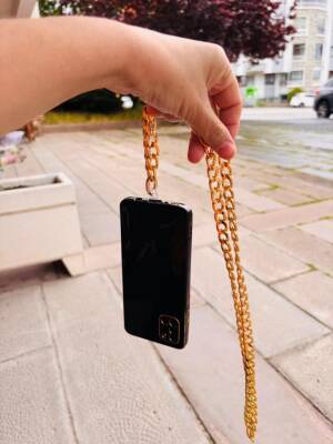 Angel Çanta Aksesuar Light Gold Renk Telefon Boyun Askısı, Telefon Zinciri, Telefon Askısı, Tüm Telefon Kılıfları İçin Uygundur - 3