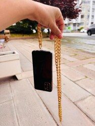 Angel Çanta Aksesuar Light Gold Renk Telefon Boyun Askısı, Telefon Zinciri, Telefon Askısı, Tüm Telefon Kılıfları İçin Uygundur - 4
