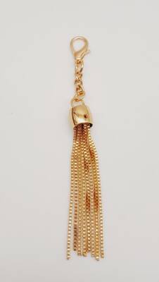 Angel Çanta Aksesuar Light Gold Renk Zincir Uç Kancalı Püskül Süs - 1