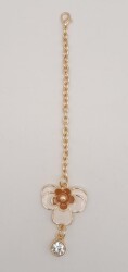 Angel Çanta Aksesuar Light Gold Taba Renk Çiçekli Sarkaç Süs - Angel Çanta Aksesuar