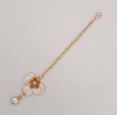 Angel Çanta Aksesuar Light Gold Taba Renk Çiçekli Sarkaç Süs - 2