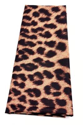 Angel Çanta Aksesuar 120X50 cm Leopar Renk Pamuklu Saten Astarlık Kumaş - 1