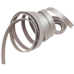 Angel Çanta Aksesuar 1 cm Şerit Suni Deri Gümüş Renk 1 metre - 2