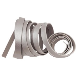 Angel Çanta Aksesuar 1 cm Şerit Suni Deri Gümüş Renk 1 metre - 3