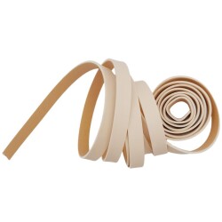 Angel Çanta Aksesuar 1 cm Şerit Suni Deri Krem Renk 1 metre - Angel Çanta Aksesuar
