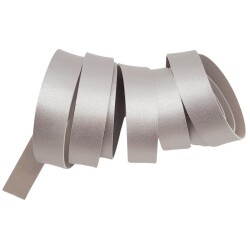 Angel Çanta Aksesuar 2 cm Şerit Suni Deri Gümüş Renk 1 metre - Angel Çanta Aksesuar