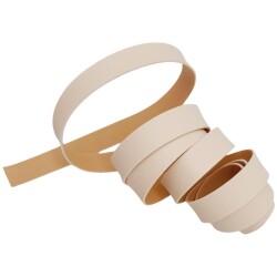 Angel Çanta Aksesuar 2 cm Şerit Suni Deri Krem Renk 1 metre - 3