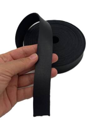 Angel Çanta Aksesuar 2.5 Cm Şerit Suni Deri Siyah Renk 1 metre - 1