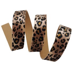 Angel Çanta Aksesuar 3 cm Şerit Suni Deri Leopar Desen 1 metre - Angel Çanta Aksesuar
