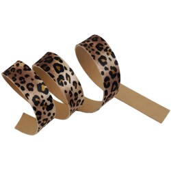 Angel Çanta Aksesuar 3 cm Şerit Suni Deri Leopar Desen 1 metre - 5