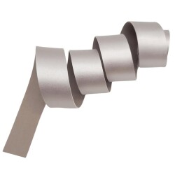 Angel Çanta Aksesuar 4 cm Şerit Suni Deri Gümüş Renk 1 metre - Angel Çanta Aksesuar