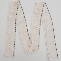 Angel Çanta Aksesuar 5 cm Şerit Süs Krem Renk 1 metre - Angel Çanta Aksesuar