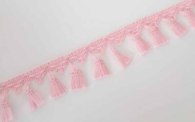 Angel Çanta Aksesuar Açık Pembe Renk Püsküllü Şerit Süs - 1