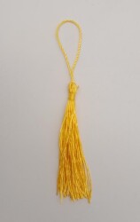 Angel Çanta Aksesuar Sarı Renk Floş Püskül 1 Adet - Angel Çanta Aksesuar