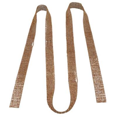 Angel Çanta Aksesuar Taşlı Şerit Süs Gold Renk 1 metre - 2