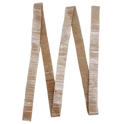 Angel Çanta Aksesuar Taşlı Şerit Süs Gold Renk 1 metre - 3